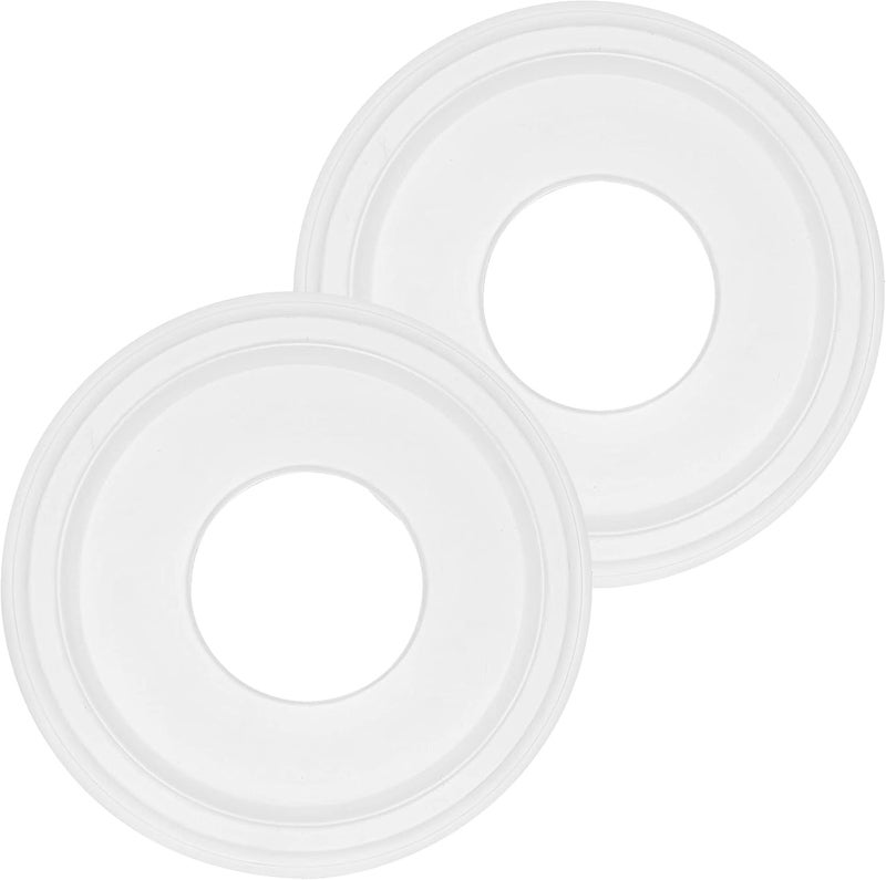ECUDIS Molded PU Ceiling Medallion for Light Fixtures and Ceiling Fans, 10" OD x 4" ID, 2 Pack (White) - Image 2